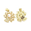 Brass Clear Cubic Zirconia Pendants KK-G446-11G-1