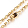 304 Stainless Steel Ball Chain Necklaces Making MAK-I008-03G-B03-1