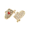 Golden Plated Alloy Enamel Pendants ENAM-Z017-07G-2