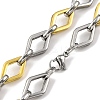 201 Stainless Steel Rhombus Links Chain Necklace NJEW-F22-39N-GP-2