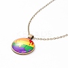 Rainbow Pride Necklace NJEW-F290-01I-1