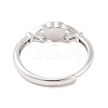 Hand with Heart Natural Carnelian Agate Adjustable Rings RJEW-Q817-06P-02-3