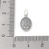 999 Fine Silver Oval with Virgin Religious Medal Charms with Jump Rings LS-STER-C006-01AS-3
