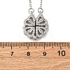Clover 304 Stainless Steel Rhinestone Pendant Necklaces for Women LS-NJEW-M107-03P-3