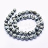 Natural Hawk's Eye Beads Strands G-O166-09-6mm-2