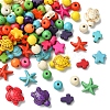 100Pcs 6 Styles Synthetic Turquoise Beads Sets TURQ-FS0001-05-3