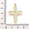Brass Micro Pave Clear Cubic Zirconia Pendants KK-N268-91G-3