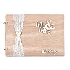 Wooden Wedding Guestbooks Notepad LS-AJEW-M206-17-1