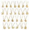 Initial Letter Brass Pendant Necklace NJEW-A015-21G-1