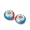 Two Tone Opaque Resin Rondelle European Beads RESI-Z046-02C-2