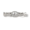 Brass Pave Clear Cubic Zirconia Fold Over Clasps KK-M320-13P-1