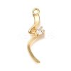 Brass Micro Pave Cubic Zirconia Pendants KK-M301-15G-1