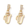 Eco-Friendly Brass Micro Pave Cubic Zirconia Pendants KK-K265-01G-V-1