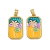 Brass Enamel Pendants KK-L190-012G-2