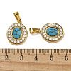 Synthetic Turquoise Pendants STAS-U024-16G-02-3