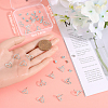20Pcs Brass Heart Stud Earrings KK-BBC0021-98-3