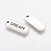 Tibetan Style Alloy Rectangle with Word Dream Pendants LS-TIBEP-Q043-065-RS-2