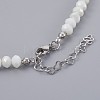 Glass Beaded Necklaces NJEW-JN02271-01-4