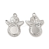 Tarnish Resistant 304 Stainless Steel Pendant Cabochons Settings STAS-A070-40P-1