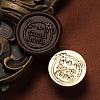 Good Luck Wax Seal Brass Stamp Heads AJEW-M038-01A-G-1
