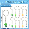 10Pcs 5 Colors Resin Tortoise Pendant Keychain KEYC-FS00018-2
