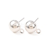 Brass Stud Earring Findings KK-G604-01S-04-1