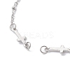 304 Stainless Steel Cross Link Chain Bracelet Making AJEW-JB01380-02-2