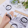 32Pcs 2 Colors Word Silicone Cord Bracelets Set Wristband BJEW-GF0001-17-3