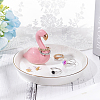 Porcelain Flamingo Ring Holder DJEW-WH0011-26-6