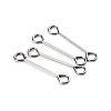 Tarnish Resistant 304 Stainless Steel Eye Pins STAS-I141-01B-P-1