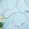 1Pc Zinc Alloy with ABS Imitation Pearl Body Chain for Women AJEW-HY0002-15-4