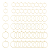 60Pcs 2 Styles Brass Hoop Earrings Findings KK-UN0002-43-1
