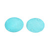 Spray Painted Natural Capiz Shell Disc Links Connector Charms SSHEL-T017-32A-2