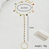 Holiday Brass Micro Pave Zircon Flower Tassel Charm Anklets Toe Ring for Women TX0877-1-1