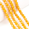Electroplate Glass Beads Strands EGLA-A034-P3mm-B26-4
