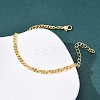 Brass Curb Chain Bracelets for Women LS-BJEW-C140-15G-3