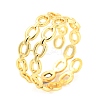 Hollow Oval Brass Open Cuff Rings RJEW-Q781-09G-1