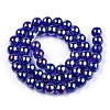 Electroplate Transparent Glass Beads Strands GLAA-T032-T8mm-AB15-2