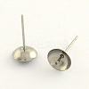 Tarnish Resistant 304 Stainless Steel Post Stud Earring Findings STAS-R063-45-1