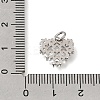 Brass Pave Cubic Zirconia Charms CU-CBAEEA8-13A-P-3