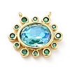 Brass Cubic Zirconia Pendants KK-G419-04G-3