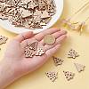 100Pcs Christmas Tree Unfinished Wooden Ornaments WOCR-CJ0001-01-4