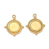 304 Stainless Steel Pendant Cabochon Settings Ion Plating(IP) STAS-I367-04G-1