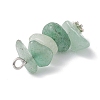 13Pcs Natural Mixed Gemstone Pendants PALLOY-JF02145-02-4