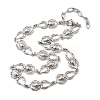 304 Stainless Steel Spider Link Chain Necklaces for Women Men NJEW-A043-06P-4