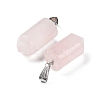 Natural Rose Quartz Pointed Pendants G-E596-02P-05-4