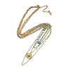 304 Stainless Steel Multi Layered Necklaces NJEW-P302-05G-2