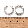 Rack Plating Twist Brass Hoop Earrings EJEW-H143-21P-5