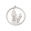 201 Stainless Steel Pendants STAS-G366-02P-10-1
