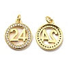 Rack Plating Brass Cubic Zirconia Pendants KK-D026-21G-1